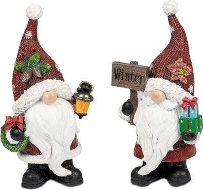 Produktbild von 2er Set Dekofiguren Weihnachtsmänner Santa H. 23cm weiß rot Formano W25