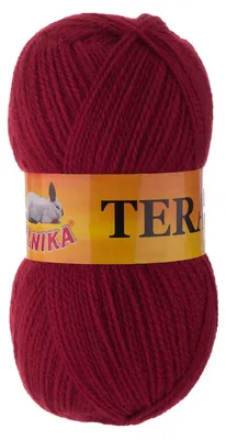 100g Strickgarn TERA Uni 329 weinrot