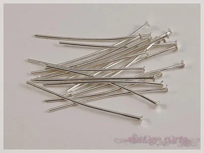 Produktbild von Vintageparts Nietstifte silber platiniert 35 mm, 70 Stück