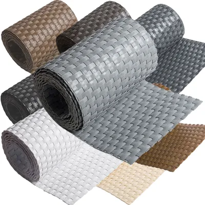 Produktbild von ECI © Poly-Rattan Sichtschutzstreifen für Doppelstabzaun 19 | 255cm Grau RD17 1 Rolle