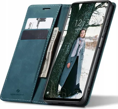 Obrázok produktu pre Puzdro s chlopňou na telefón SPACECASE Wallet pre Xiaomi Mi Note 11/11s Blue