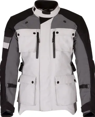 Immagine prodotto di Giacca da moto Merlin Solitude D3O in tessuto, nero/bianco/grigio, S