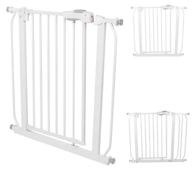 Produktbild von Kikkaboo Treppenschutzgitter All Safe, Türschutzgitter, ausziehbar, erweiterbar weiß