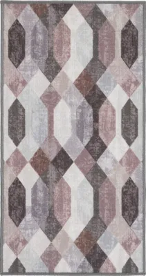 Produktbild von Teppich Läufer Flur - 80x150 cm - Vielfarbig - Rutschfest - Läufer für die Küche - Geometrisches Muster