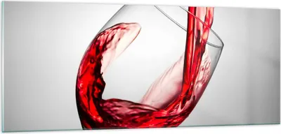 Produktbild von Bilder auf glas - Trinken glas wein - 100x40cm - Glasbilder - Wandbilder - Kunstdruck - zum Aufhängen bereit - Wanddekoration aus Glas - Glas Bilder - Wandbild auf Glas - Einteilig - GAB100x40-2258