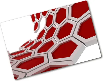 Produktbild von Tulup Glas Herdabdeckplatte - 80x52 cm - Glaskeramikkochfeld-Abdeckung Spritzschutz Glasabdeckplatte - Einteilig - Kunst: Modern & Klassisch - 3D-Abstraktion - Rot