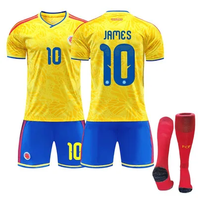 Immagine prodotto di #10 JAMES Maglia da calcio della Colombia per i Mondiali 2026, disponibile in casa, per bambini e adulti. TAGLIA:28