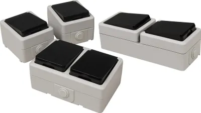 Produktbild von Feuchtraum Set McPower "Taff Flur", 4-teilig, grau, IP44