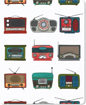 Produktbild von MuchoWow® Mauspad Mousepad Retro - Radio - Design 30x40 cm - Mousepads - Maus Mat - Pad - Mausunterlage - Mausmatten