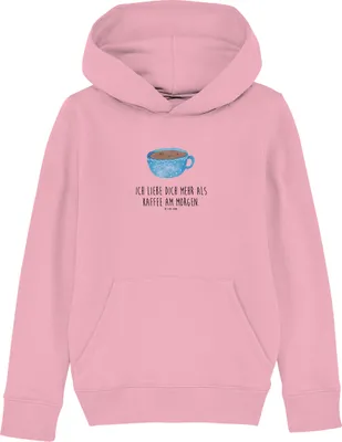 Produktbild von Mr. & Mrs. Panda Kinderpullover Kaffee Tasse 5-6 Jahre (110/116) - Baumwolle Pink - Geschenk, Glücklich, Genuss, Geschmack, Kapuzenpullover, Liebe, Sweatshirt, Pullover