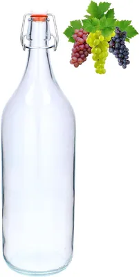 Produktbild von 2L mit Bügelverschluss Likörflasche Essig-Öl Flasche Schnapsflasche Karaffe Wasserflasche Milchflasche Gallone Weinflasche