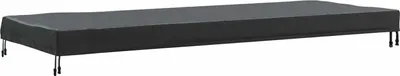 Image de Nappes unies noires vidaXL, 242 x 102 x 15 cm, en tissu