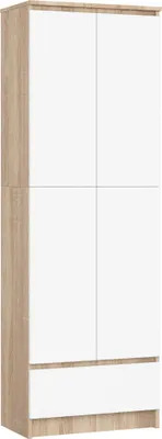 Produktbild von raumhirsch Büroregal 60cm R60 Standregal 1 Schublade 2 Türen Schrank 180cm hoch 35cm tief