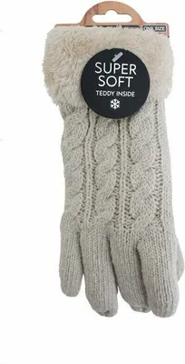 beige Winterhandschuhe