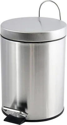 Image de MSV Poubelle à pédale Poubelle cosmétique Poubelle en inox 5 litres - inox