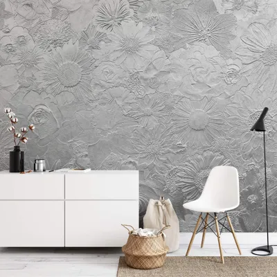 Produktbild von A.S. Création Vlies Fototapete Blumen  Silver Flowers DD119032 Designwalls 2.0