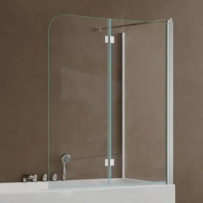 Image de doporro Paroi de Baignoire 70x120x140cm Pare Baignoire Fixe Plus 2 Volets Montage Réversible Verre Trempé Transparent 6mm Cortona113