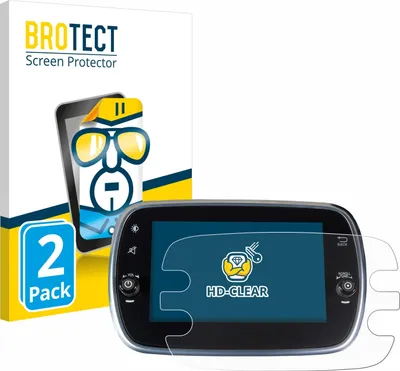 Produktbild von 2x Für Fiat 500X 2016-2019 Uconnet 7" Schutzfolie BROTECT Displayschutz Display Schutz Folie Klar Transparent