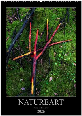 Produktbild von NATUREART - KUNST IN DER NATUR (Wandkalender 2026 DIN A2 hoch), CALVENDO Monatskalender