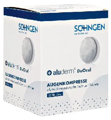 Produktbild von aluderm® Augenkompresse DuOcul Verpackungseinheit 25 St. | Packung (25 Stück)