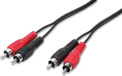 Obrázek produktu pro nuovaVideosuono 3/09, 2 x RCA, Samec, 2 x RCA, Samec, 5 m, Černá, Červená