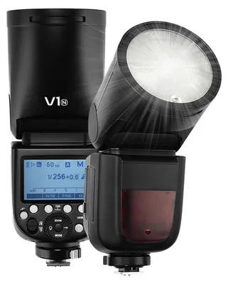 Zdjęcie produktu dla V1N Profesjonalna lampa błyskowa Speedlite Okrągła głowica Bezprzewodowa 2.4G Fresnel Zoom do aparatów Nikon D5300 D750 D850 D7100 Z7 Kamera do fotografii ślubnej Portret Studio