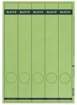 Obrázok produktu pre Leitz 1688-00-55 1688 PC-štítky na chrbát - papierové, dlhé/úzke, 125 kusov, zelené