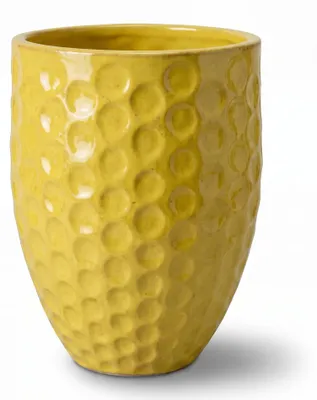 Obrázok produktu pre Provencelia MEROVEE veľký keramický kvetináč, mrazuvzdorný, Žltá, Ø42 x V55 cm, 60 l