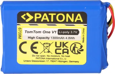 Obrázek produktu pro Kompatibilní baterie TomTom One V1 3,7 V 1,3Ah