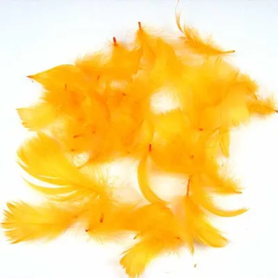 Produktbild von Dekofedern 15g, ca. 5-10cm, 15 Farben zur Auswahl, Farbe:Dottergelb