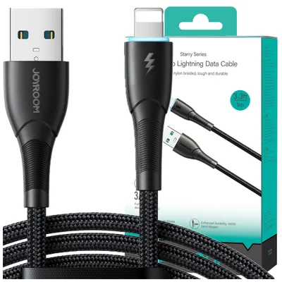 Obrázek produktu pro JOYROOM SA32-AL3, 1,2 m, Lightning, USB A, Samec, Samec, Černá