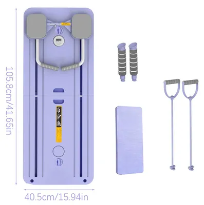 Produktbild von Pilates Board - Klappbares Trainingsboard - Bauchtrainer & Liegestütz-Board - Core-Workout für Zuhause - Lila