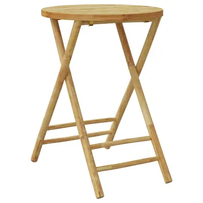 Image de Table de jardin pliable Ø55x75 cm bambou