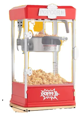 Productafbeelding van Popcornmachine, capaciteit van 4 ons, compact ontwerp voor aanrecht, rood