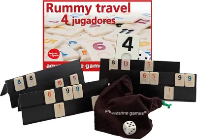 Produktbild von Aquamarine Travel Rummy Brettspiel Golden Golden One Size