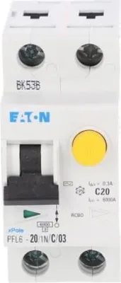 Produktbild von Differenzialschutzschalter 1P+N 20A 0,3A Typ AC PFL6-20/1N/C/03 286488
