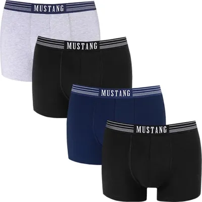 Produktbild von Mustang 4er Pack - Herren Boxershorts aus Baumwolle, Unterhosen für Männer, XL