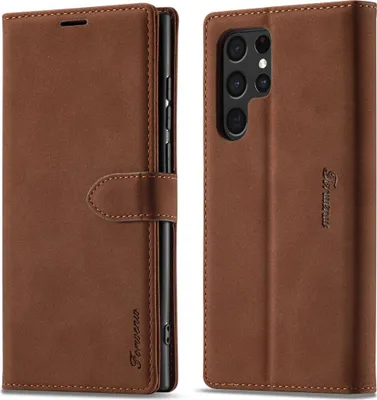 Produktbild von König Design Hülle kompatibel mit Kunstleder Handyhülle - Handy Case Braun