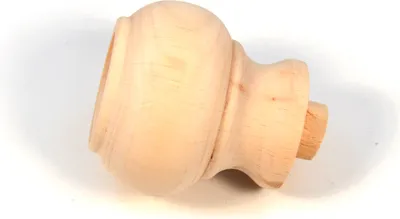 Produktbild von 4 Stück IHC Möbelfüß Holzmöbelfüß Holzbasis für Schränke & Möbel Durchmesser: 75mm