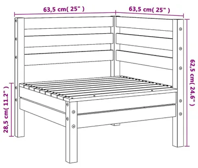 Produktbild von vidaXL Garten-Ecksofas 2 Stk. Massivholz Douglasie