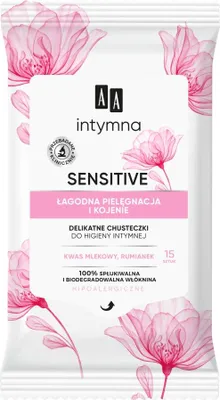 Image de AA Intymna, lingettes d'hygiène intime sensibles, 15 pièces