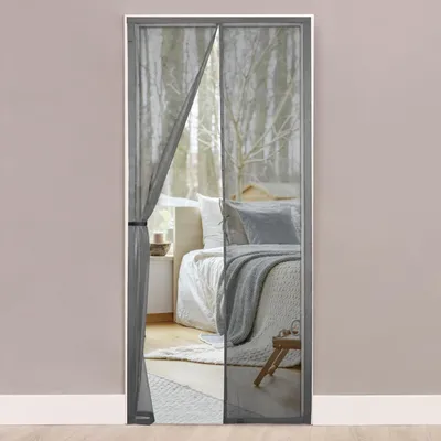 Immagine prodotto di Tenda anti-insetti, 85x205 cm, per balcone, con chiusura magnetica, grigia, adatta anche per terrazza