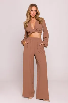 Produktbild von Made of Emotion Weite Damenhose Semiramis M862 Schokolade XXL