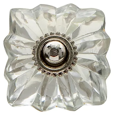 Image de Clayre & Eef Bouton de porte 4 cm Verre transparent