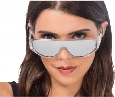Produktbild von Brille mit transparentem Rahmen | Gläser mit Spiegeleffekt