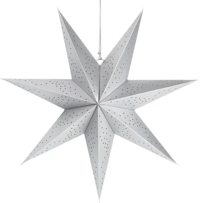 Produktbild von Silberner Papierstern, 60 cm, Spitzenmuster