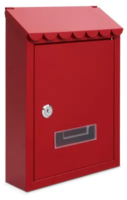 Productafbeelding van Brievenbus - Wandbrievenbus postbus - 21 x 30 x 7 cm - Verzinkt staal - Rood