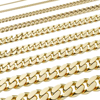 Produktbild von Goldkette Panzerkette Länge 50cm - Breite 0,8mm - 585-14 Karat Gold