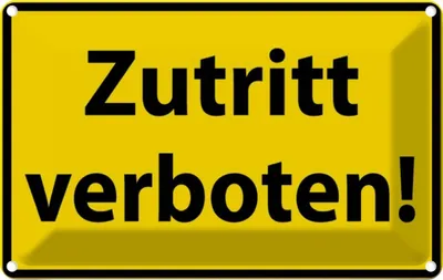Immagine prodotto di vianmo Insegna di latta 20x30 cm Zutritt verboten