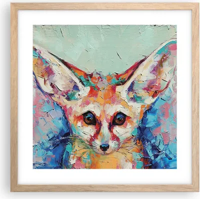 Produktbild von Gerahmtes Poster - Rahmen in heller Eiche - Klein November Bunt - 40x40 cm - Wand Bild - Wanddeko - Wandbilder - Kunstposter - Wandposter - Bilderrahmen - Bilder - Kunstdruck - P2NAC40x40-4568
